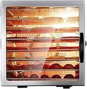 Commercial Food Dehydrator Machine, 8 Stainless Steel Trays Food Dryer, Adjustable Timer and Temperature Control, for Herb, Meat, Beef, Fruit and to Dry Vegetables