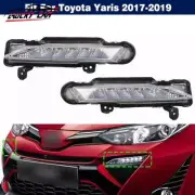 LED Front Fog Light Daytime Running Lamp DRL For Toyota Yaris 2017-2019