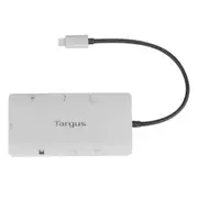 TARGUS USB-C Dual HDMI 4K Docking Station with 100W Power Delivery Pass-Thru, 2x HDMI, 2x USB 3.2, 1x SD, 1x Micro-SD, 1x Gigabit Ethernet, 2YR