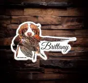 Brittany Hunting Sticker Pheasant Bird Dog Decal