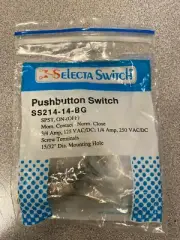 SELECTA SWITCH SS214-14-BG ON-(OFF) SPST PUSHBUTTON SWITCH 3/4AMP