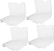 JEWEDECO 4pcs Document Storage Box Portable File Organizer Material for Office Home Travel Wear and Deformation Multi Purpose File Holder