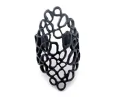 Adjustable Ring 46mm Black Painted Brass (18mm 8US inner size) 3291 ring21