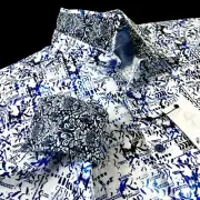 Robert Graham Floral Paisley Geometric Tribal Patchwork Camo Sport Shirt Large