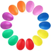 14 PCS Plastic Egg Shakers Percussion Maracas for Music & Easter Fun