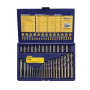 IRWIN HANSON Screw Extractor and Drill Bit Set, 35 Piece, 11135 HAN11135ZR New!