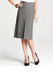 Ann Taylor Sorrel Boot Skirt Size 4 Regular NWT Grey Color