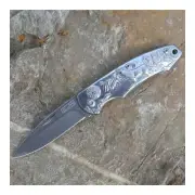 CJH FE Fld. Silver wolf motif, 6.6cm Bld.- 44015