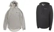 NWT Champion Life Reverse Weave Men's French Terry Hoodie Sweatshirt Black Grey