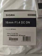 Sigma 16mm f/1.4 DC DN Contemporary Wide Angle Lens for Canon EF-M Mount