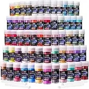 LET'S RESIN 60 Colors Mica Powder, Premium Pigment for Epoxy/UV Resin, Candle Making, Painting, Crafts