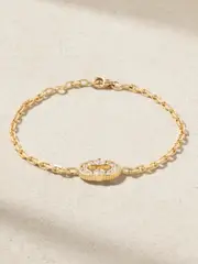 [Viltier] Viltier - Magnetic 18-karat Gold Diamond Bracelet - One size One size Gold