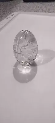 Sullivan Crystal Egg Paper Weight Hand Made In Poland Mint
