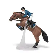 Papo France Jumping Horse & Horseman Kids Animal Collectible Figurine Fun Toy