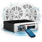 BOSS Audio Systems MCK508WB.64S Boat Stereo & 6.5” Speakers - CD DVD Player