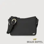 【BRAUN BUFFEL 德國小金牛】台灣總代理 瑪普爾 斜背包-黑色(BF837-12-BK)