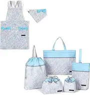 COLORFUL CANDY STYLE NT902200 Kindergarten Entrance 6-Piece Set, Lesson Bag, Shoe Case, Drawstring Bag, Gymnastics Clothes Bag, Lunch Bag, Cup Bag, Small Items, Back Cloth Apron, 100-120, Floral