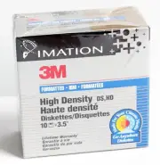Black IBM Formatted High Density Diskettes 1.44MB 10 Pack Storage Media