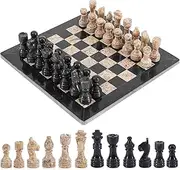 Radicaln Handmade Black and Coral Full Marble Chess Board Game Set - Staunton Marble Tournament Two Players Full Chess Game Table Set