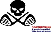 Vinyl Decal Sticker - Golf Club Crossbone Car Truck Bumper Window JDM Fun 7"