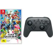 Nintendo Super Smash Bros. Ultimate with Nintendo Switch Pro Controller Bundle