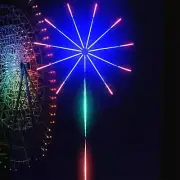 Bluetooth Smart Fireworks LED Lights RGB Music Sound Sync Light with APP Remote