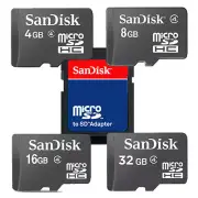 SanDisk 8GB 16GB 32GB Memory Cards Micro SD Micro SDHC Class4 TF + ADAPTER