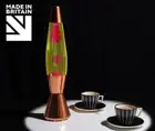 Mathmos Astro Baby Lava Lamp - copper - yellow/red