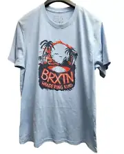 Brixton Certified Wandering Kind Short Sleeve Men's New Blue T-Shirt
