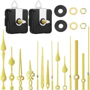 2 Pieces High Torque Long Shaft Clock Movement Mechanism with 5 Different