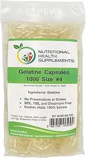 1000 Size 4 Empty Clear Gelatin Capsules Kosher Halal Pill Gelatine Gel Caps