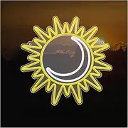 Sign Lamp Sun&Moon Neon Sign USB Powered Dimmable Luminous Sign for Bedroom Home Bar Party Wall Art Decoration 32cm×32.7cm(B)