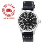Ratio Skysurfer Automatic Diver's Black Dial leather Band 40mm RTS320 200M Watch