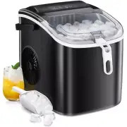 Ice Makers Countertop,Protable Ice Maker Machine with Handle,Self-Cleaning Ice M