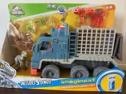 Fisher price Imaginext Jurassic World Dinosaur Hauler Cage Blue Dino T-Rex