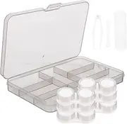 [FOMIYES] Set of Small Lens Box Leakproof Case for Contacts Compact Organizer for Cosmetics Travel-Friendly Easy to Carry