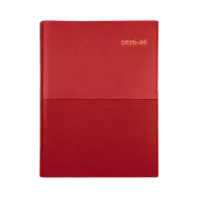 2025-2026 Financial Year Diary Collins Vanessa A4 Week to View Red FY345.V15