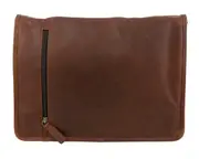 Franco Bonini - 15-0017 Leather flap Messenger business bag- Brown