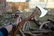 Handmade Forged Carbon Steel Viking Axe Bearded Axe with Rose Wood Shaft Tomahawk - Real Hatchet, Xmas Viking Axe, for Anniversary, Valentine's Day, Birthday, Premium Leather Sheath (AX-78)
