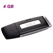 G3 Rechargeable USB Flash Drive / Voice Recorder - Black (4GB)
