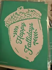 Chalk Couture Transfer/Stencil- Size B New Reusable Happy Holidays Nut