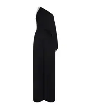 CRYSTAL CLAW EMBR DETAIL DRAPED JUMPSUIT UK8,UK10 black