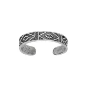 Sterling Silver .925 Rectangles Solid Toe Ring adjustable size | Made In USA
