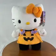 Hello Kitty Halloween Side Stepper Plush Pumpkin Fall NWT