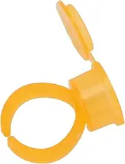 Easy to Use Microblading Pigment Cup Semi Permanent Flexible Eyebrow Glue Holder Leak Proof 50pcs Clear (Yellow)
