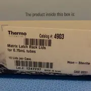 2X BOX OF 10 THERMO MATRIX LATCH RACK LIDS FOR 0.75ml TUBES #4903 (LAB LOT 801)