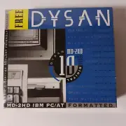 Dysan Digital MD-2HD IBM formatted 5.25" Diskettes 10 Pack Computer Discs NEW