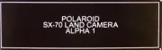 NEW Film Door Label for Polaroid SX-70 Alpha 1 Cameras