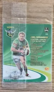 NRL Samboy The Footy Frames Tazo ~ Joel Monaghan ~ Canberra Raiders ~ C10/64
