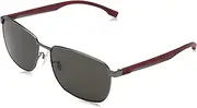 [HUGO BOSS] HUGO 1469/F/SK Glasses, Matte Dark Ruthenium, 62 for Men, Matte Dark Ruthenium, Matte dark ruthenium
